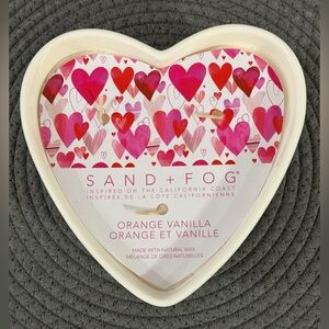 ✨NEW✨ Sand + Fog: Heart-Shaped, 3 Wick Candle (21oz) - Orange Vanilla